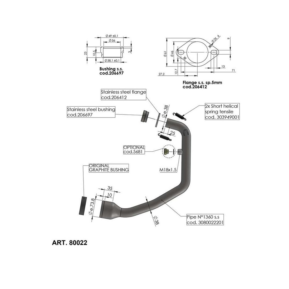 KIT COLLETTORI KTMADVENTURE 390 20- Husqvarna Svartpilen/Vitpilen 401 