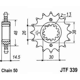 PIGNONE JT 339 z18 RBAMMORTIZZATO Honda CB 750 80-82