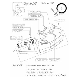 Erweiterungsschalldämpfer Blackpiaggio Nrg 50 94-96 für PIAGGIO NRG 50 94-96 und andere Modelle Auspuffanlagen LEOVINCE