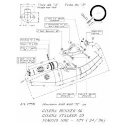 Silenciador de expansión Blackpiaggio Nrg 50 94-96 para PIAGGIO NRG 50 94-96 y otros modelos Sistemas de escape LEOVINCE