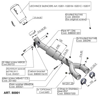 Katalysator Entfernen Anschluss. Yamahayzf-R1 15- für YAMAHA YZF-R1 15- Katalysatoren LEOVINCE