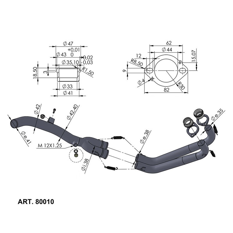Racing-Kit für YAMAHA Tenere 700 19- Sammler und Armaturen LEOVINCE