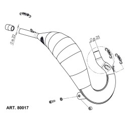 Kit Collecteurs X-Fight Riejumrt 50 21-23 pour RIEJU MRT 50 21-23 Collecteurs et accessoires LEOVINCE