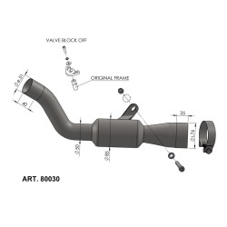 Conector Elimina Cat. Kawasaki Zx-10R/Rr 21- para KAWASAKI ZX-10R/RR 21- Catalizadores LEOVINCE