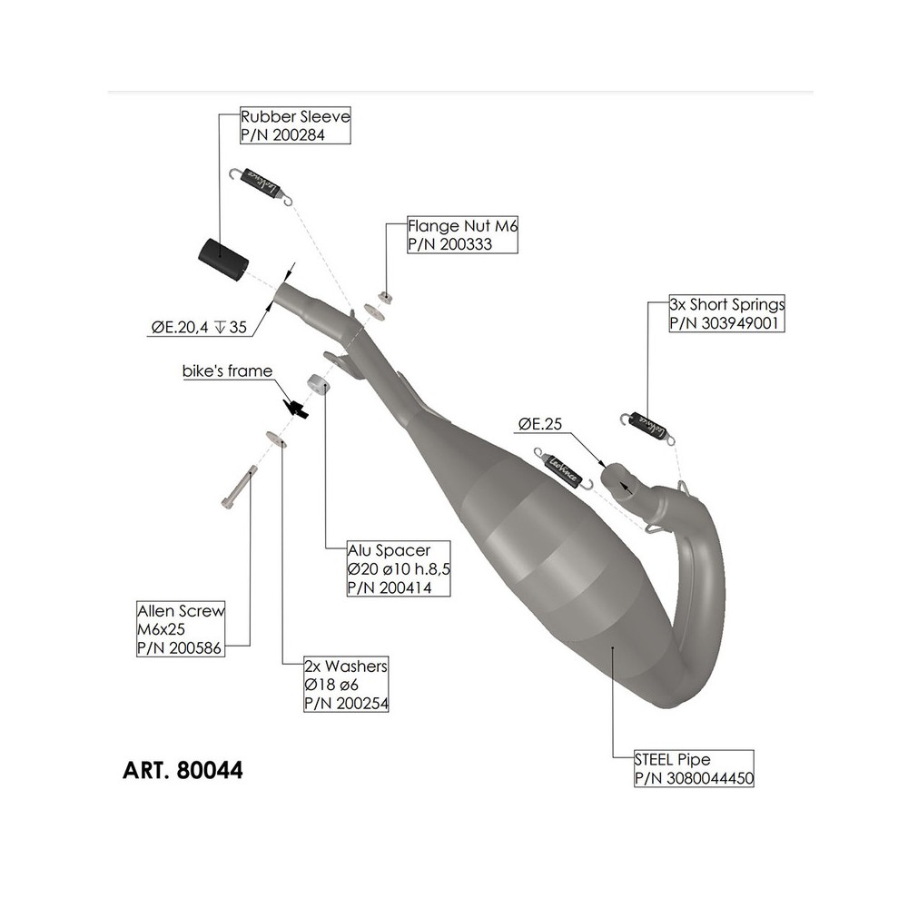 Kit Collecteurs X-Fight Shercose/Sm-R/Rs 50 21- pour SHERCO SE/SM-R/RS 50 21- Collecteurs et accessoires LEOVINCE