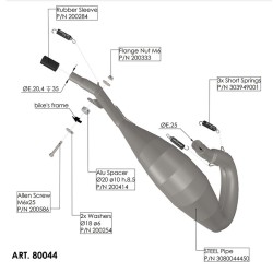 Exhaust Pipes X-Fight Shercose/Sm-R/Rs 50 21- for SHERCO SE/SM-R/RS 50 21- Collectors and fittings LEOVINCE