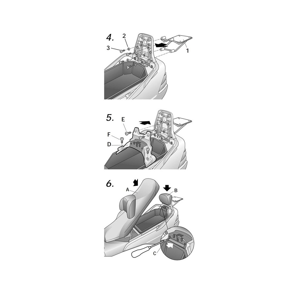 ATTACCO BAULETTO SUZUKIBURGMAN 250 01-09 Burgman 400 01-06