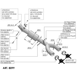 Conector de eliminación Cat. Yamahamt-10 16- para YAMAHA MT-10 16- Catalizadores LEOVINCE