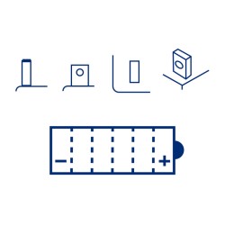 Marelli Batterie 12N20AH-Smcon Säure für BMW R60 600 69-80 und andere Modelle Blei-Säure-Batterien MAGNETI MARELLI