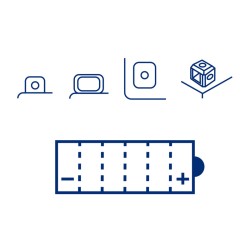 Batterie Marelli MOB30L-B-Smcon Acide pour POLARIS Ranger 2X4 nd et d'autres modèles Batteries au plomb-acide MAGNETI MARELLI