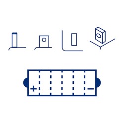 Batería Marelli MO60-N30-A-Smcon Ácido Baterías de plomo-ácido MAGNETI MARELLI