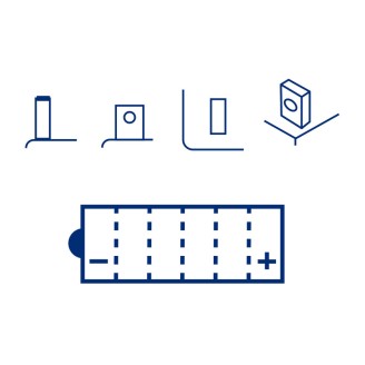 Batterie Marelli MO60-N30L-A-Hd-Sm avec acide Batteries au plomb-acide MAGNETI MARELLI