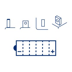 Batterie Marelli MO60-N30L-A-Hd-Sm avec acide Batteries au plomb-acide MAGNETI MARELLI