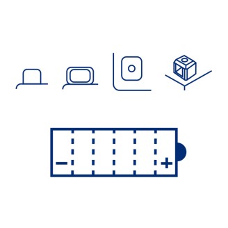 Batterie Marelli MOB16CL-B-Smcon Acide Batteries au plomb-acide MAGNETI MARELLI
