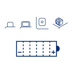 Batterie Marelli MOB16CL-B-Smcon Acide Batteries au plomb-acide MAGNETI MARELLI