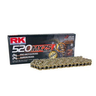 CATENA RK 520 MXZ5 ORO 124MAGLIE 