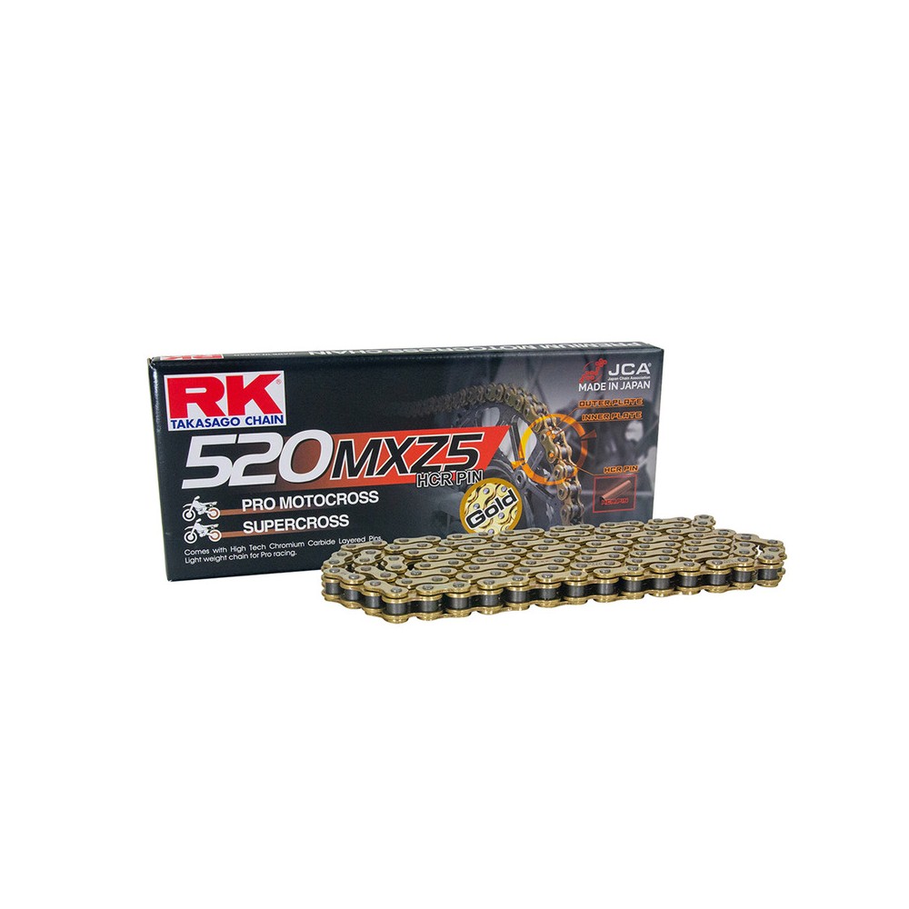 CATENA RK 520 MXZ5 ORO 124MAGLIE 