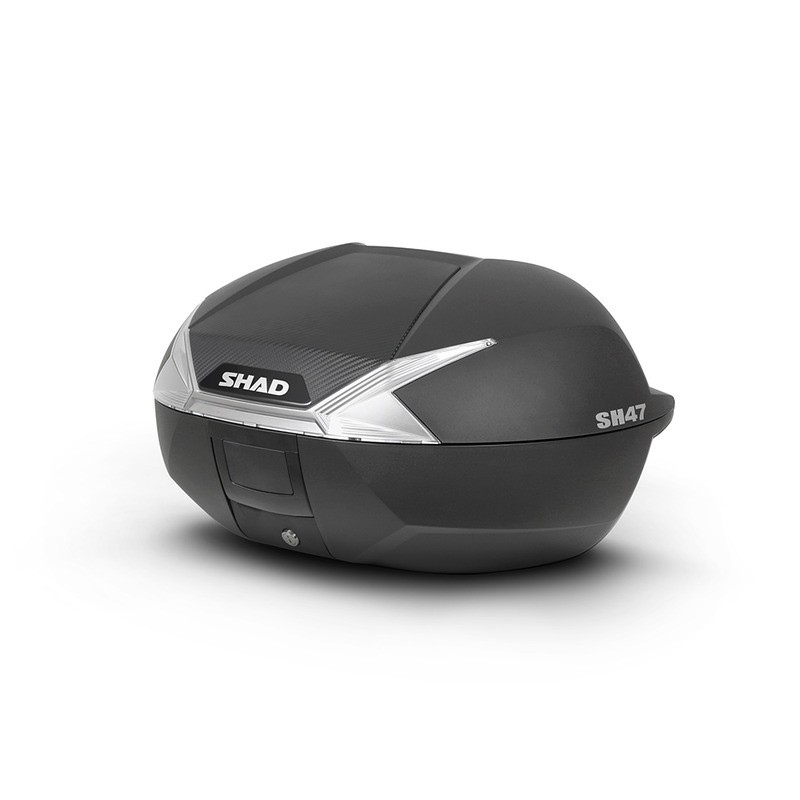 Shad SH47 Topcase mit reflektierendem weißen Carbon Cover Topcases SHAD