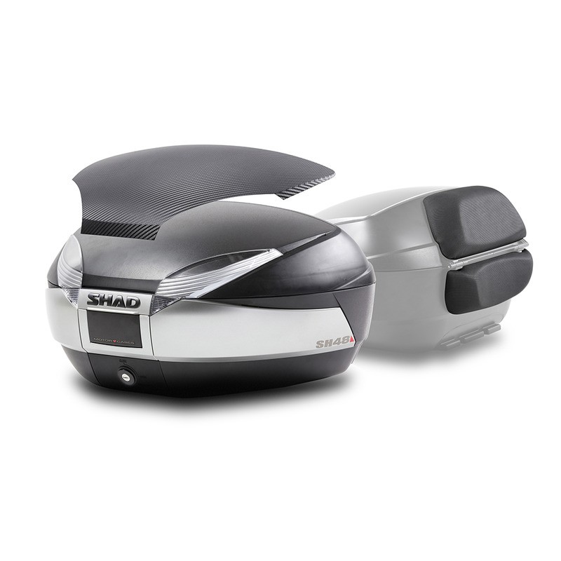 Top case Shad SH48 Titane Concover Carbone + Repose-dos Top cases SHAD