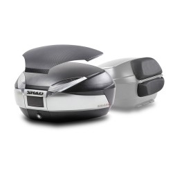 Bauletto Shad SH48 Titanio Concover Carbon + Poggia Schiena Topcases SHAD