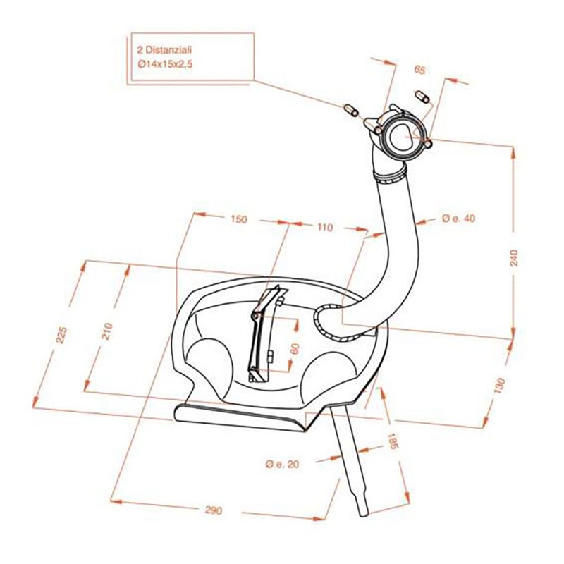 Silenciador Sitopiaggio Ape 601 para PIAGGIO Ape 6 01 Sistemas de escape SITO