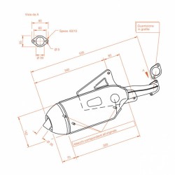 Marmitta Sitopluspiaggio Skipper 125/150 93-98 per PIAGGIO Skipper 125/150 2T 93-98 e altri modelli Scarichi SITO