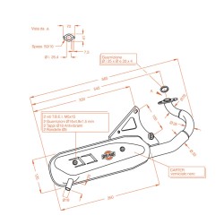 Silencieux Sitoplusmalaguti F10 50 92-99 pour MALAGUTI F10 50 92-99 et d'autres modèles Échappements SITO