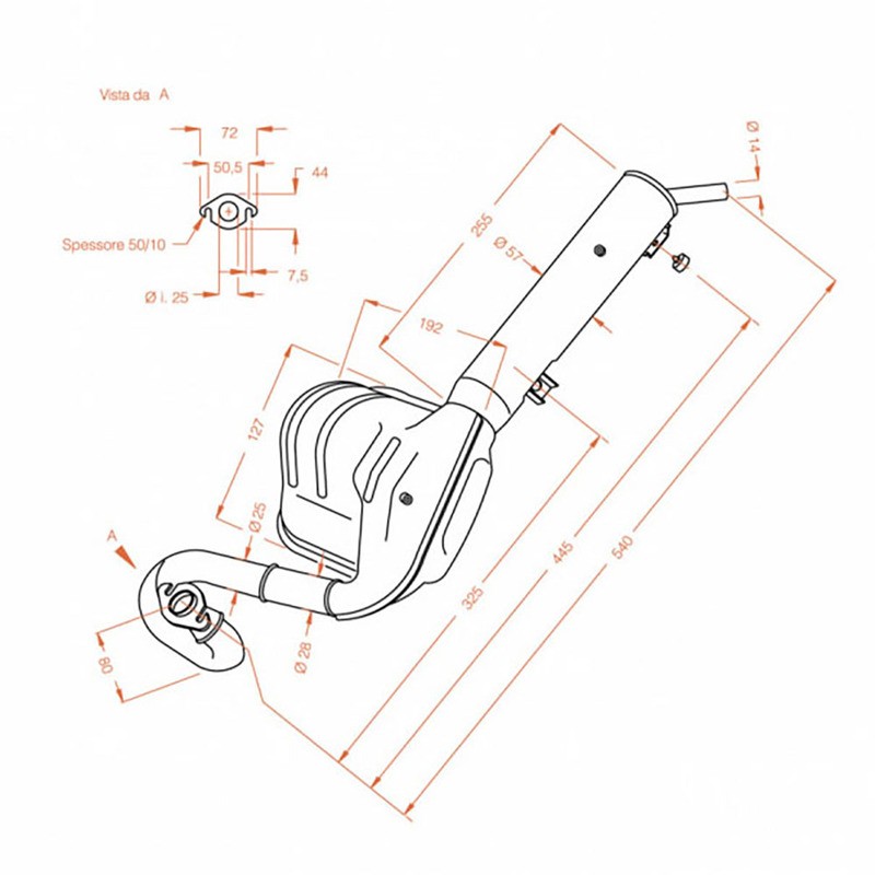 Silenciador Sitoplus para PEUGEOT Fox 50 95-01 Sistemas de escape SITO