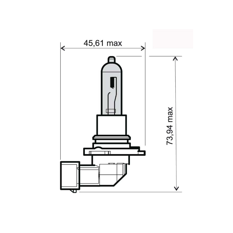 Lámpara RMS hb3 12V 65W - Blanca Bombillas RMS