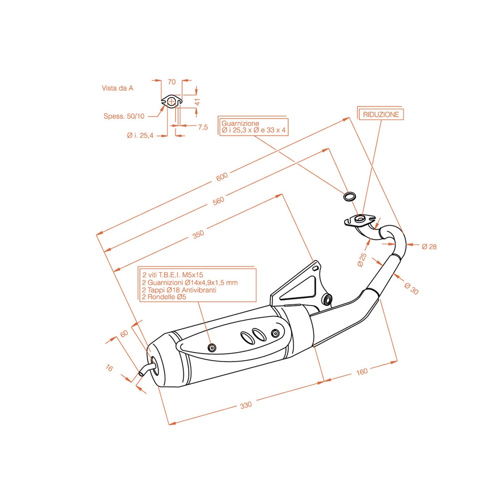 Auspuff Sitoplusyamaha Neo'S 50 02-12 für YAMAHA Neo's 50 02-12 und andere Modelle Auspuffanlagen SITO