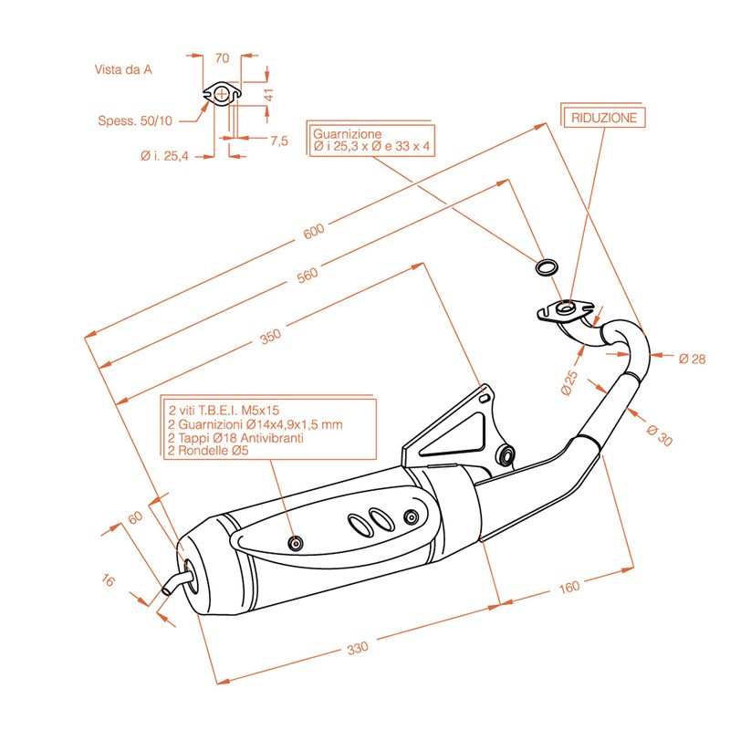 Exhaust Sitoplusyamaha Neo\'S 50 02-12 for YAMAHA Neo\'\'s 50 02-12 and other model Exhausts SITO