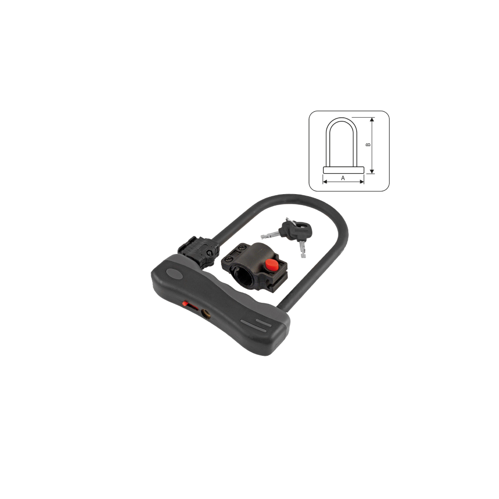 Lucchetto U-LOCK Ø 12 - medium, nero