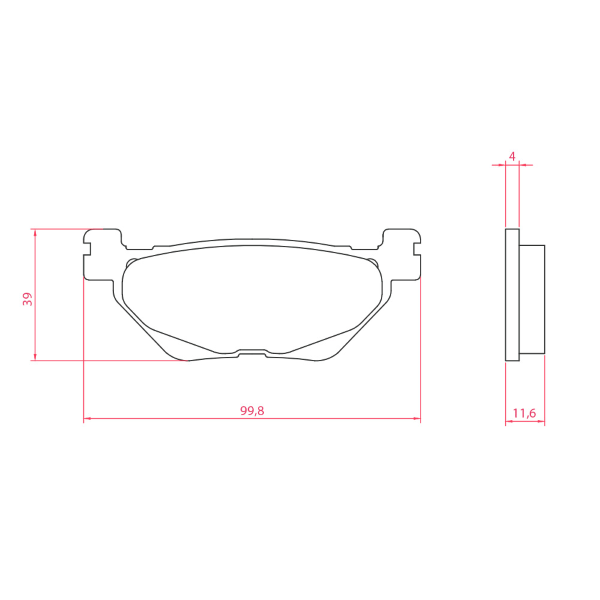 Plaquettes de Frein Organiques RMS Yamaha T-MAX 560 Plaquettes de frein RMS