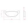 Organic Brake Pads Yamaha T-MAX 560 Brake Pads RMS