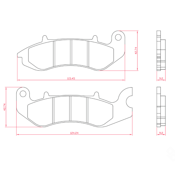 Plaquettes de frein organiques Benelli TNT 125 Plaquettes de frein RMS