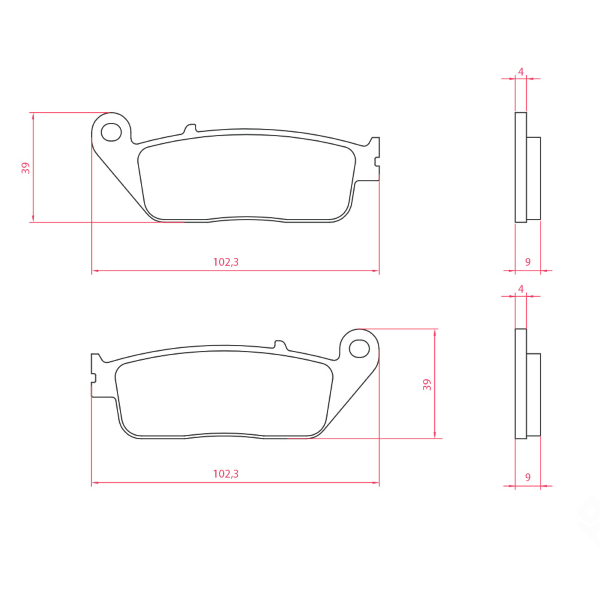Sinter-Tech Brake Pads Kymco Downtown 300 Brake Pads RMS