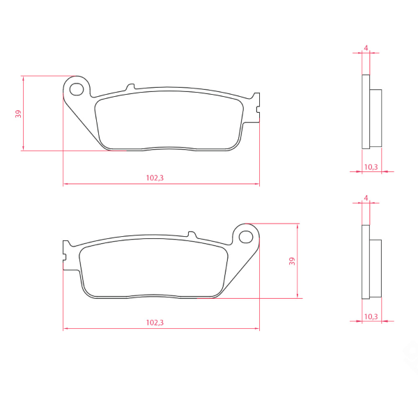 Pastillas de freno orgánicas para Yamaha X-MAX 400 Pastillas de freno RMS