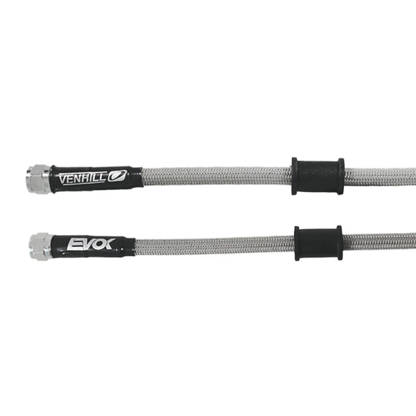 MANGUERA DE FRENO DE 325 MM CON TUERCA GIRATORIA BSP DE 1/8 - TRANSPARENTE Kit de tubos trenzados de metal Evok