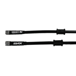 MANGUERA DE FRENO DE 450 MM CON TUERCA GIRATORIA BSP DE 1/8 - NEGRA