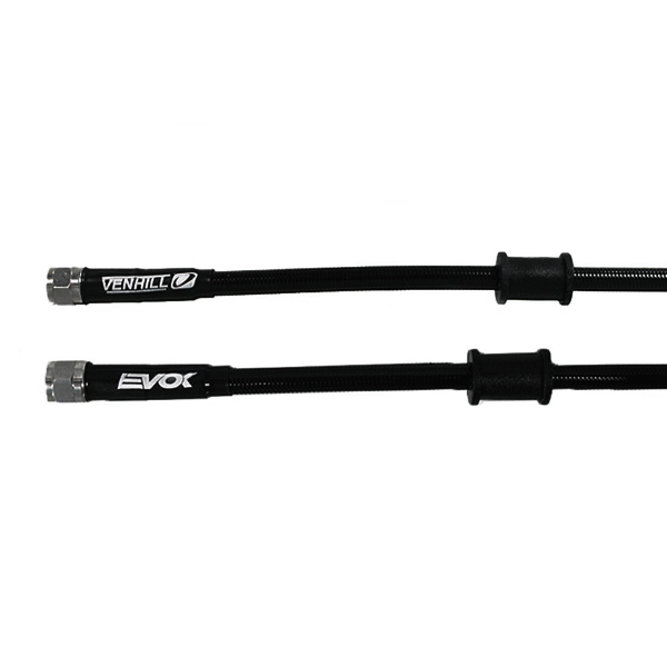 450MM BRAKE HOSE - 18 BSP SWIVEL NUTS - BLACK Brake hoses and small parts Evok