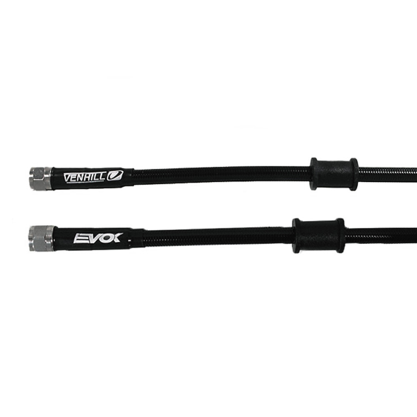 715 mm Bremsleitung mit 1/8" BSP-Drehmutter – Schwarz Kits für geflochtene Metallrohre Evok
