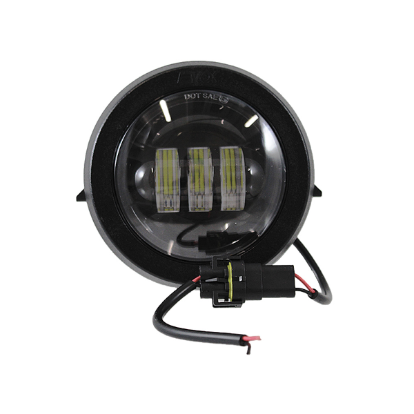 Kompletter Frontscheinwerfer aus Eisen mit LED-Beleuchtung und schwarzem Hintergrund für EVOK Piaggio Vespa Pk 50-125cc S/XL Fanali Evok