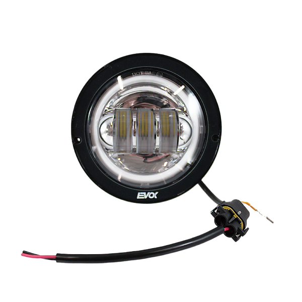 Kompletter LED-Frontscheinwerfer mit verchromtem Hintergrund Evok Iron LED für Piaggio SI FL2 Fanali Evok