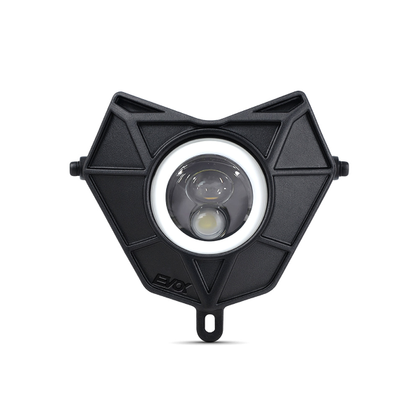 Faro completo delantero 2 lentes de forma redonda Evok Iron led para Sherco Faros delanteros Evok