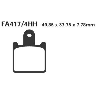 Pastiglie Epfa Kawa Zx-6R,Z1000 07- Ant. per KAWASAKI ZX-6RR Ninja 06- e altri modelli Bremsbeläge EBC