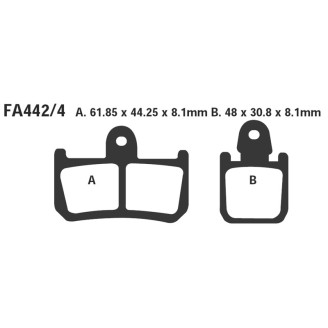 Pastiglie Epfa Yamaha R1 07-Ant. per YAMAHA YZF-R1 07- e altri modelli Plaquettes de frein EBC