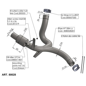 RACCORDO ELIMINA CAT. DUCATIMULTISTRADA V2 22- Ducati Multistrada V2 2