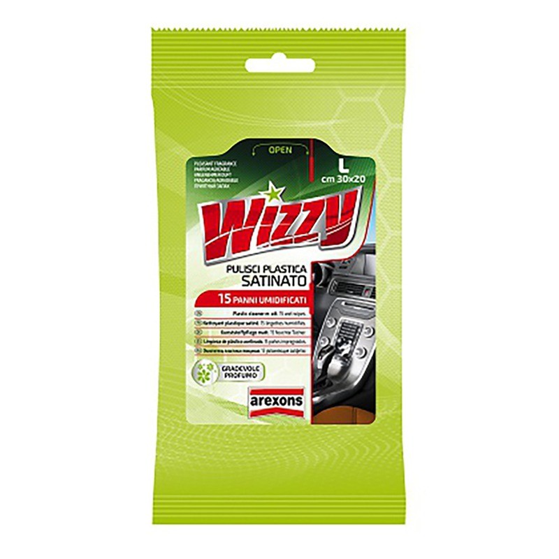 Wizzy Pulisci Plastica Satinato 15 Panni Varie officina Arexons