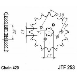 Front Sprocket Jt 253 z17 Sprockets JT