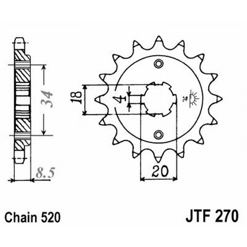 Front Sprocket Jt 270 z14 Sprockets JT